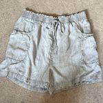 Jane and Delancey  Grey Lightweight Elastic Waist Shorts Size L Photo 0