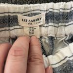 Artisan NY Striped Linen pants SZ XS black and white Photo 4