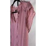 Tamara H Pink Swiss Dot Ruffle Neck Tie Neck Short Sleeve Blouse Top XL Size undefined Photo 3