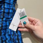 AQUA  Bloomingdales Blue Black Ruched Mini Skirt Women’s Size Large NWT Photo 6