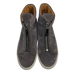 Frye Lena Zip Instep High Top Suede Comfort Casual Sneakers Dark Gray Size 8M Photo 3
