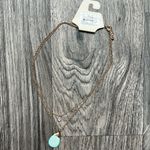 Van Heusen Van‎ Heusen Gold Chain Layered Necklace With Teal Stone NWT Photo 1