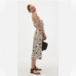 Corey Lynn Calter Arabella Leopard Print Belted Midi Dress XS Brown Photo 3