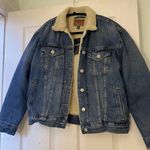 Ralph Lauren Women’s NWT Lauren By  Sherpa Fleece Lined Denim Trucker Jacket Sz M Photo 3