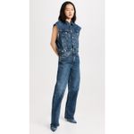 AGOLDE  Charli Sleeveless Button Front Denim Trucker Jean Vest Size Small Photo 1