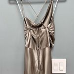 Shona joy La Lune Asymmetrical Bias Cowl Midi Dress in Sage 4 Photo 7