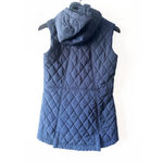 Athleta Teton Navy Quilted Hooded Zip Front Utility Vest Women's Size XS Photo 1
