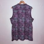 Lady Hagen Stylish Sleeveless‎ Leopard Print  Top Light Blue , Purple and Black Photo 3