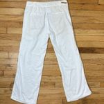 Pilcro and the Letterpress Anthropologie  White Linen Blend Wide Leg Pants Size 2 Photo 5