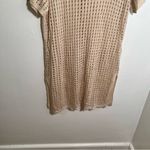 Open Knit Button Front Cover Up Dress Beige Tan Size undefined Photo 10
