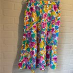 Colorful Floral woman’s Shirt & skirt set vintage Colorayons medium rayon Pink Photo 1