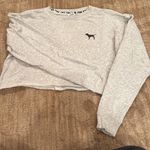 PINK - Victoria's Secret PINK GREY CROPPED SWEATSHIRT Photo 0