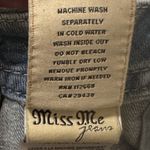 Miss Me Cut Off Embroidered & Bling Denim Shorts Size 30 Raw Hem Low Rise Y2K Photo 7