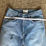 AGOLDE : Blue Straight Leg Jeans with Distressed Details Photo 2