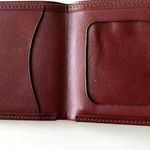 Cartier Authentic  Burgundy Leather Wallet with Gold Accents Photo 3