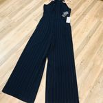 Julia Jordan NWT  Women's Pinstriped Jumpsuit Blue Size 8. Photo 4