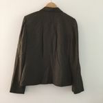 Jones New York 100% silk Jacket Blazer button down Brown Womens Size 6 Work Photo 3