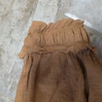 Love Riche Peasant Ruffle Boho Loose Blouse Women Size Large Mustard Yellow Flowy Sleeve Photo 3