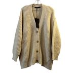 Jenni Kayne Alpaca Cocoon Cardigan Ivory size XL White Photo 2