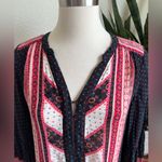 Free People Vintage ‎ Chevron Boho Tunic Dress – Festival Indie Cottagecore small Photo 2