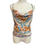 Anthropologie Women's Printed Cowl Neck Cutout Back Floral Blouse Size XS Photo 3