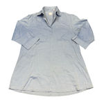 Ann Mashburn  Blue 3/4 Sleeve Size Small Popover Tunic Collared Preppy Photo 0