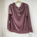 Sundance Velour Pink Rose Hoodie Sweater Womens M Casual Fall Lounge Oversized Photo 4
