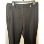 Anne Klein Womens Straight Leg Black Dress Pants Sz 8 Gold Lion Buttons Trousers Photo 5