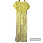 Vintage Floral Flocked Dress with Tie Waist Photo 1