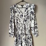 AQUA sz S Blue Floral boho flare maxi dress NWT Photo 1