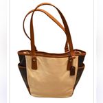 Coach  Park Metro Leather Tote bag in a cream, navy, and brown color block F23683 Photo 4