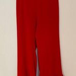 JB Julie Brown New York Red Palazzo Ruffle Bottom Career Dress Pants 6 EUC Photo 0