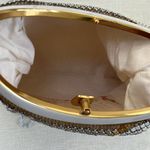Vintage aluminum purse in white, silver & gold. White Photo 10