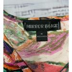 Mirror Image Tee Shirt Women M Colorful Floral Sequin Short Sleeve V Neck Cotton Size M Photo 1