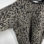 IRO Paris Bella Alpaca Wool Sweater Beige Black Animal Jacquard Knit Boxy Small Photo 4