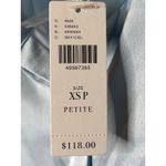 Anthropologie Hutch NEW Blue Satin Hidden Button Shirt XS Petite Photo 7