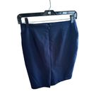 Tommy Hilfiger Vintage Womens Navy Blue Pencil Skirt Faux Zipper Pockets Size 0 Photo 1