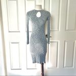 One Clothing  Los Angeles grey marbled keyhole long sleeve dress Photo 4