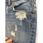 Hollister  Women's Denim Jean Mini Skirt Distressed Frayed Hem Retro Size 5 Photo 7