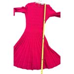 Eliza J  Pink Cable Knit Long Sleeves A Line Fit & Flare Sweater Dress Size Med Photo 6
