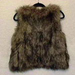 BB Dakota faux fur vest sz S fall winter old money preppy Photo 8