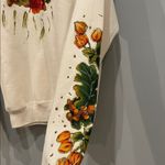 Jerzees Floral off white embellished 90’s Sweatshirt medium Photo 1
