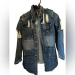 Tanming women's Casual Distressed Denim jacket Ripped Jean‎ Jacket Coat size Xs Blue Photo 6