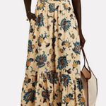 ALC Frank 💕A.L.C.💕 Rylan Printed Puff Sleeve Top & Lucie Floral Maxi Skirt  ~ Apricot 2 Photo 0