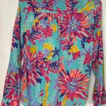 Lilly Pulitzer Lilly Pulitzer silk long sleeve floral multicolor button up top size XS Photo 4
