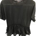 Black Flowy Top Size L Photo 0