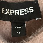 EXPRESS Eyelash Ribbed Knit Cropped Fuzzy Sweater Cami Tank Top Photo 4