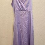 Lulus XL Lavender Purple Satin Maxi Bridesmaid Formal Black Tie Wedding Dress Photo 1