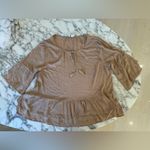 Forgotten Grace NWOT Beige Ruffle Tunic Blouse 3X | Feminine & Flowy Style Photo 2