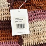 Xirena Browm Striped Cardigan Sweater Small Boho Casual Crochet Neutral Brown Photo 8